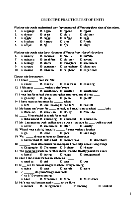 Practice tests for English 10